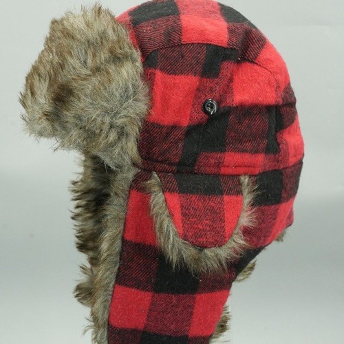 New Winter Cross-border Plaid Lei Feng Hat For Men and Women, Windproof, Thickened  Northeast Hat